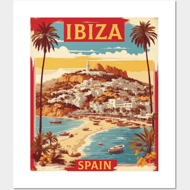 Ibiza Spain Travel Tourism Retro Vintage Wall Art by TravelersGems